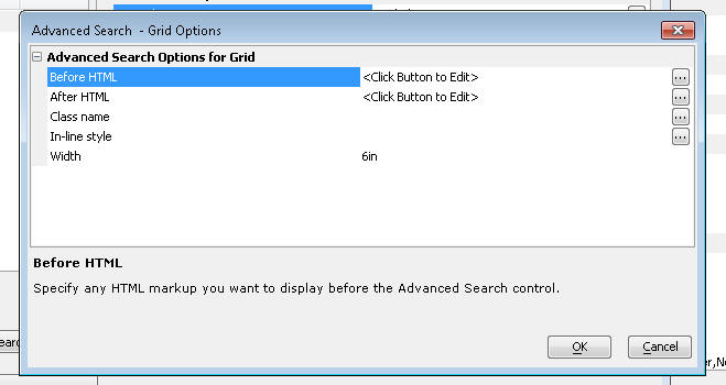 Advsearch Gridoptions